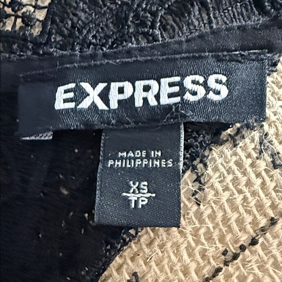 Express Black Lace Tiered Mini Dress - Picture 3 of 8